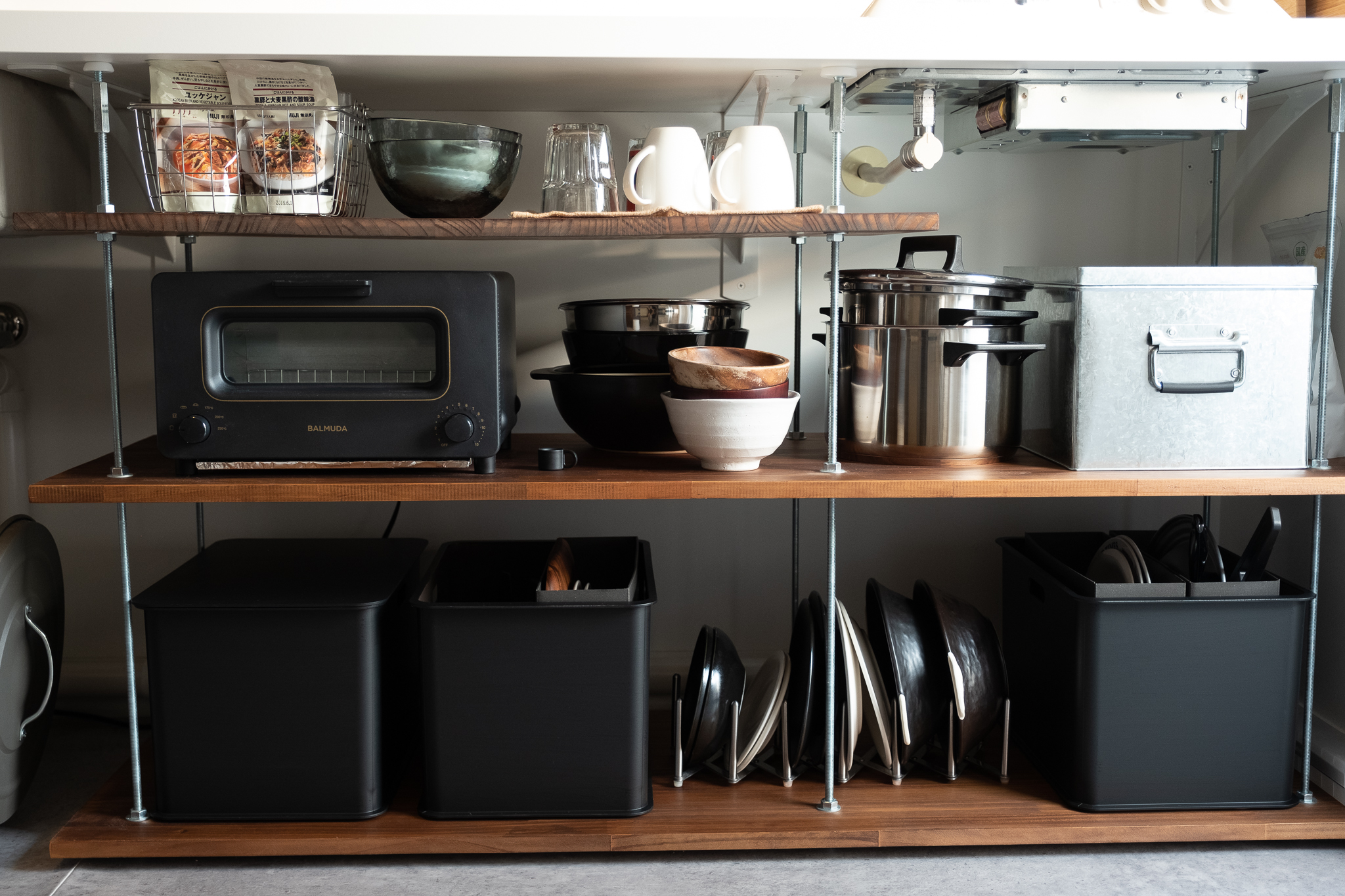 団地diy Vol 21 オープン収納型キッチンの使いやすさ Plus9log