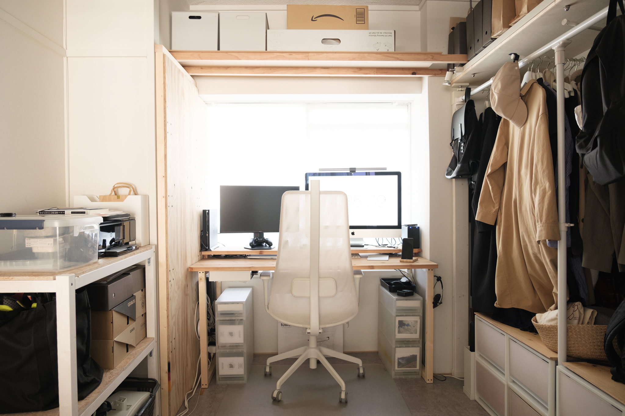 団地DIY Vol.38 テレワーク用PCスペースをDIY｜PLUS9LOG